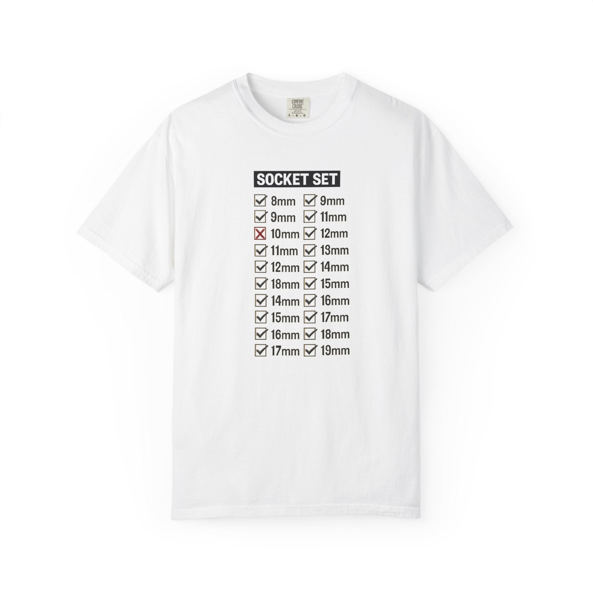 Socket Set T-Shirt — Mechanic Tool Checklist Tee